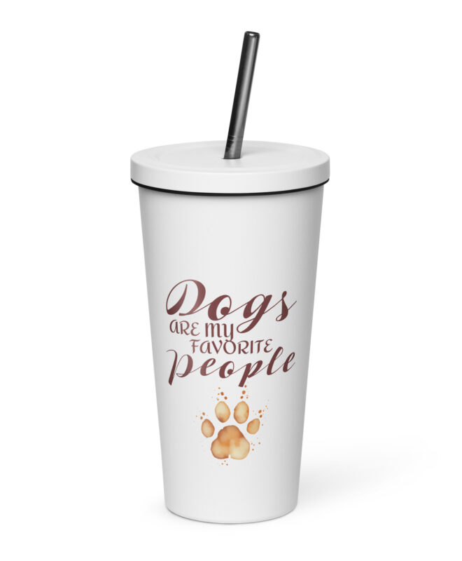 Insulated tumbler w/ straw